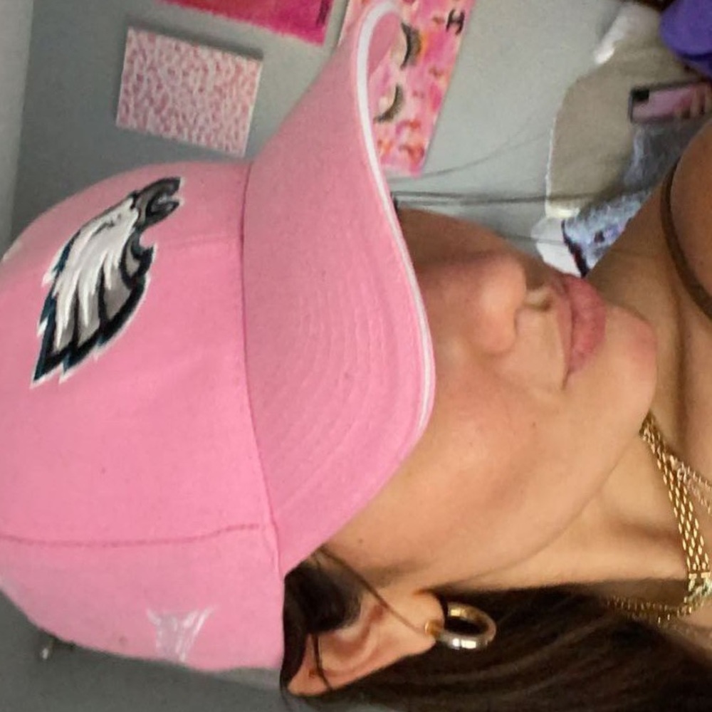 Pink eagles hat